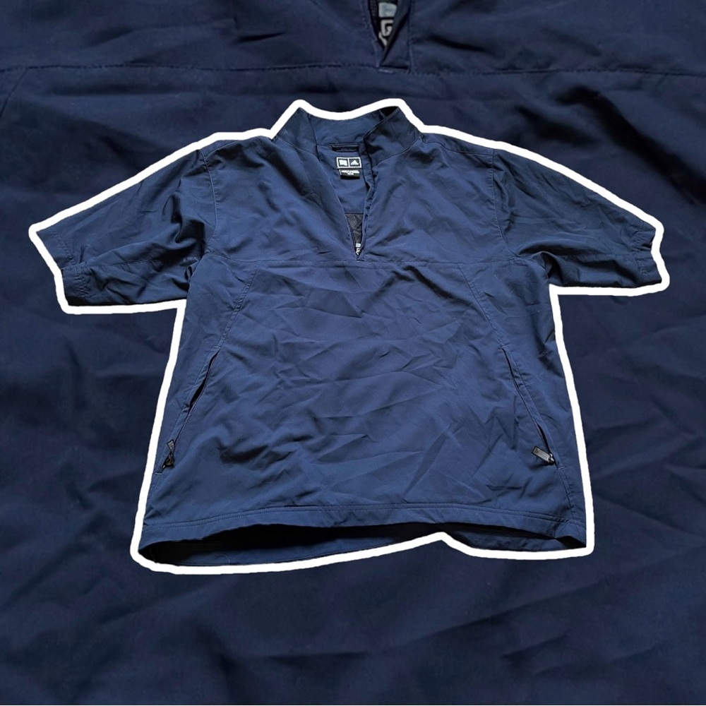 Blue, Adidas climaproof wind, light weight, quarter zip T-shirt jacket
